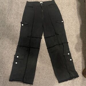 POL Black Wide Leg Pants